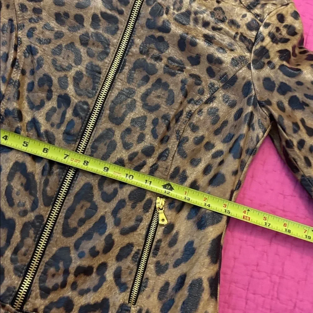 Dolce & Gabbana leopard genuine leather jacket, S - Picture 13 of 16
